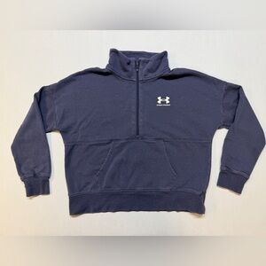 Under Armour Navy Blue Men’s Medium Half Zip Pullover Sweatshirt Jacket